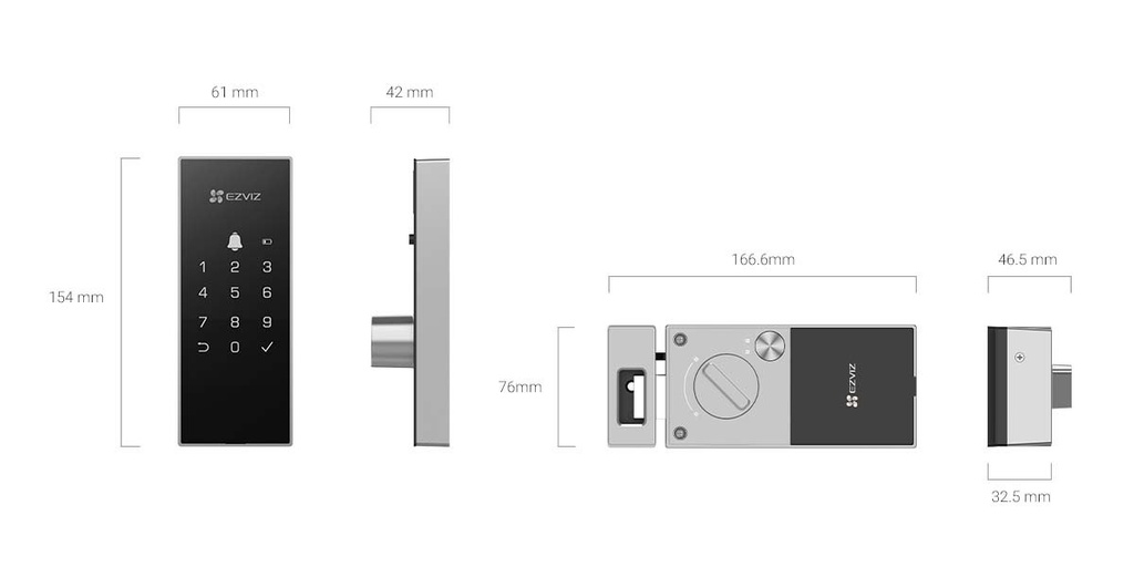 CERRADURA INTELIGENTE GRIS