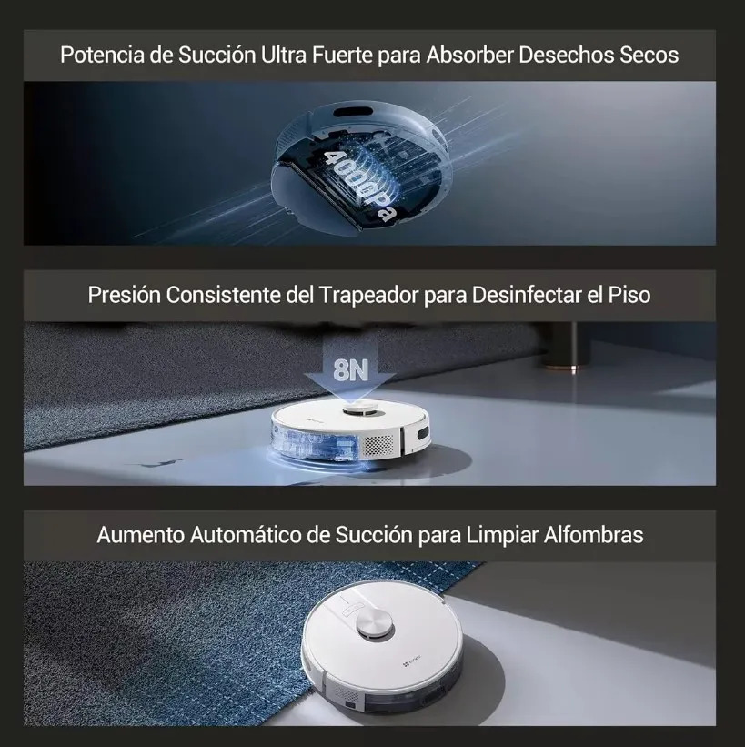 Aspiradora Robot Smart Alexa Bateria 4930mah Blanca Ezviz Blanco