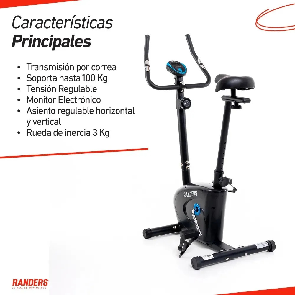 Bicicleta Randers fija vertical magnética
