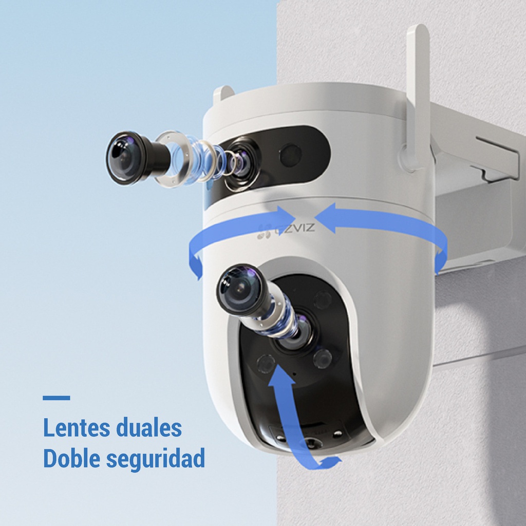 Camara De Seguridad H9c Dual 3k,wifi Doble Lente 5mp