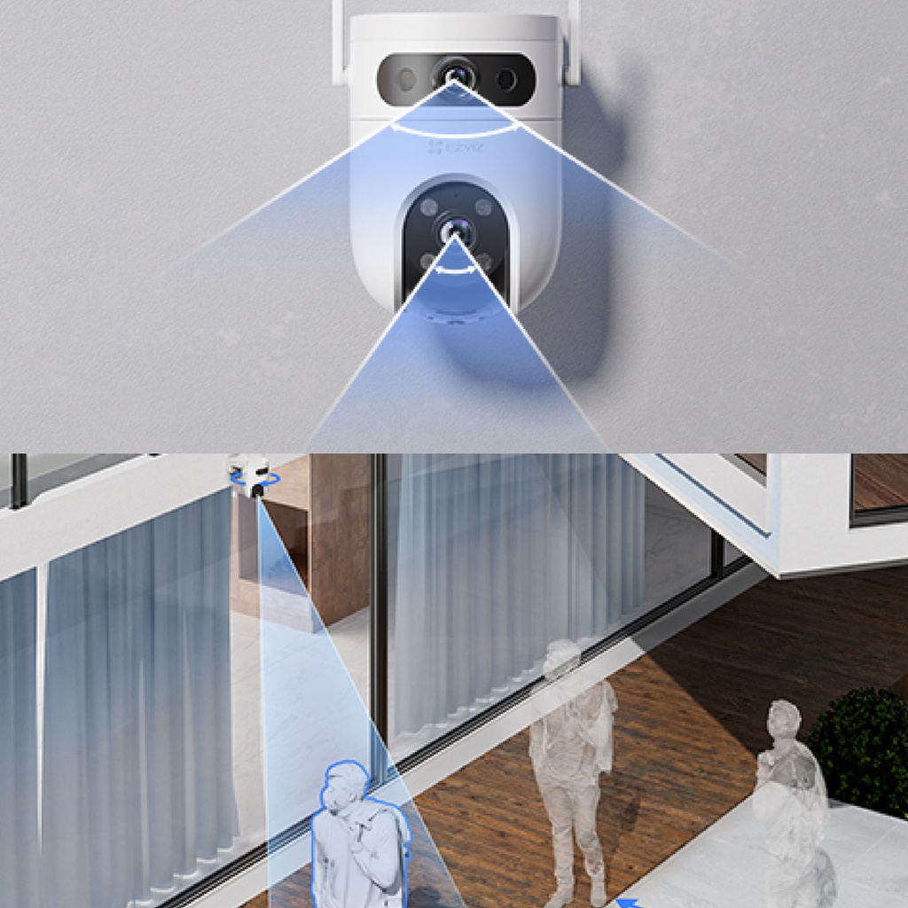 Camara De Seguridad H9c Dual 3k,wifi Doble Lente 5mp