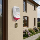 Sirena Con Flash 12v Autoalimentada - Roja