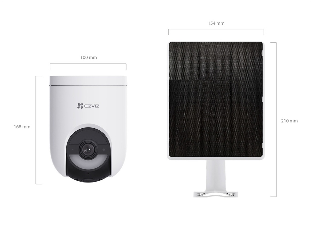 Kit Cámara De Seguridad Ezviz Hb8c 4mp Wifi + Panel Solar Incluido Blanco