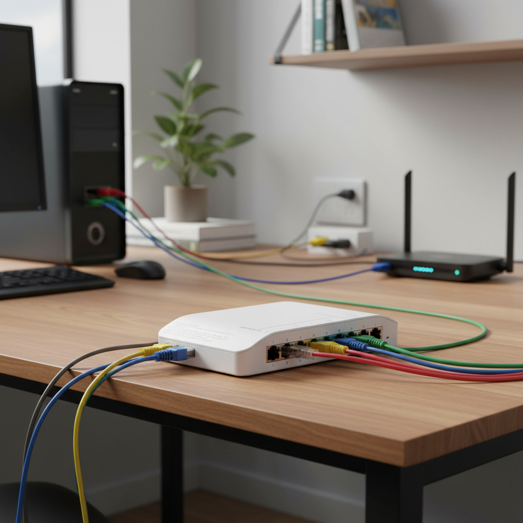 Switch Poe 24v 6 + 2 Uplink