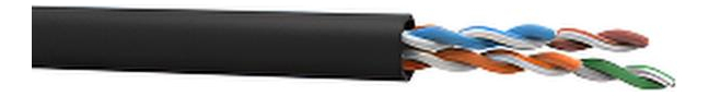 Cable Utp Cat5e Exterior 100% Cobre - Negro - Pvc