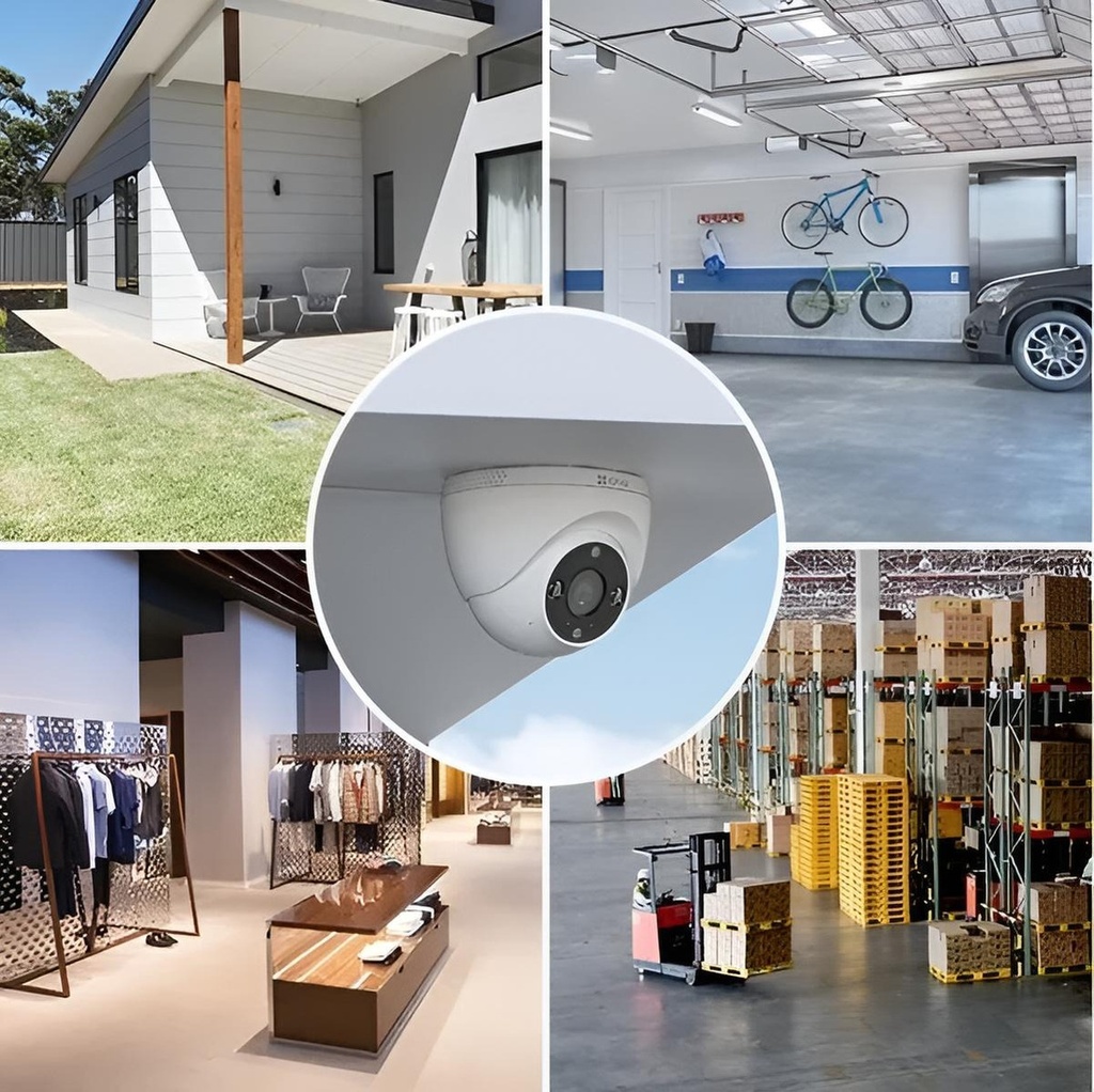 Camara Wifi Domo 2k Ezviz H4 Color De Noche