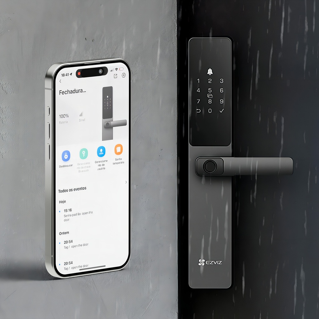 Ezviz Cs-dl05 Cerradura Inteligente Con Huella Dactilar Color Gris