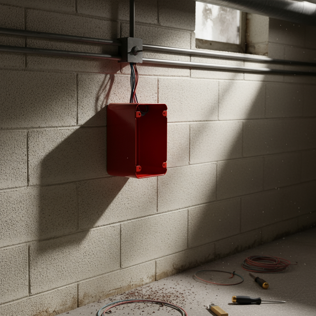 Base Metalica Roja Para Avisadores Fmm-100bb-r