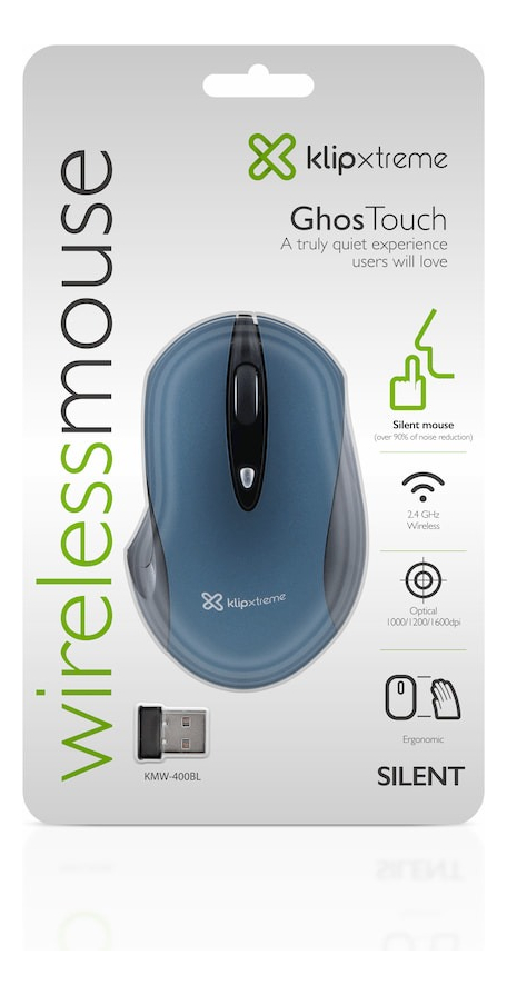 Mouse Ergonómico - Óptico - 3 Botones - Inalámbrico