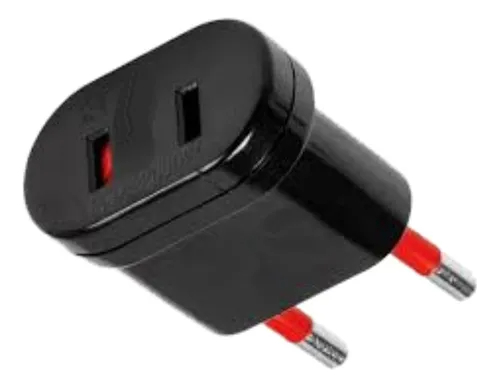 Adaptador Ficha Americana A 2 En Linea