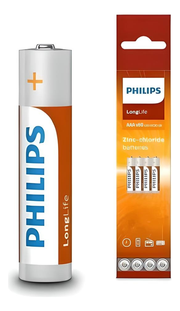 Pack 4 Pilas Triple A - Long Life Philips