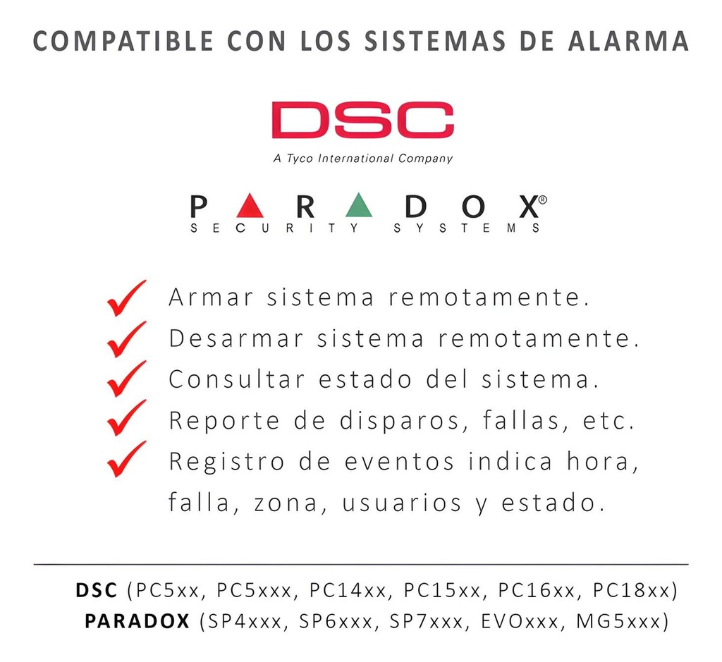 Comunicador Compatible Dsc/paradox Lte
