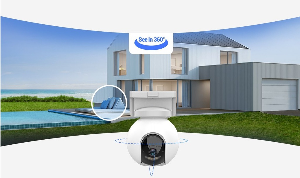 Cámara Ip Wifi 360 H8 2k Luz Y Audio Ezviz