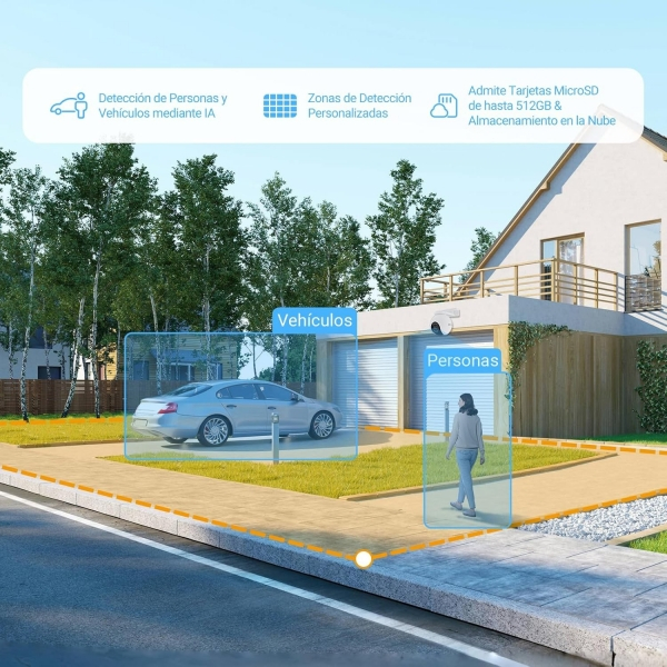 Camara Wifi Ptz 4k + 1080p 4mm