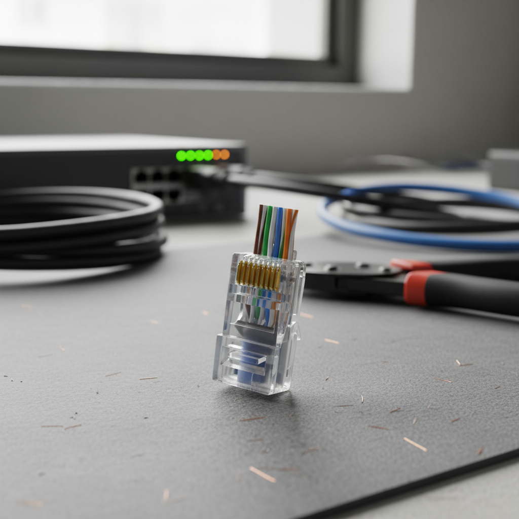 Kit 100 Conectores Rj45 Pasante Cat 5