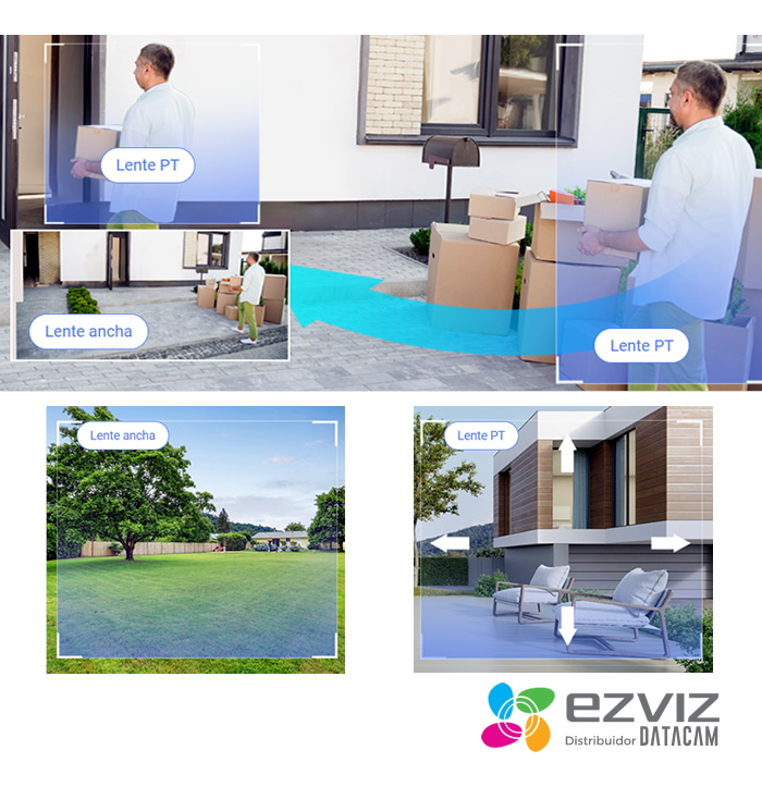 Cámara Seguridad Wifi H9c Doble Lente 3mp Exterior Ezviz Blanco