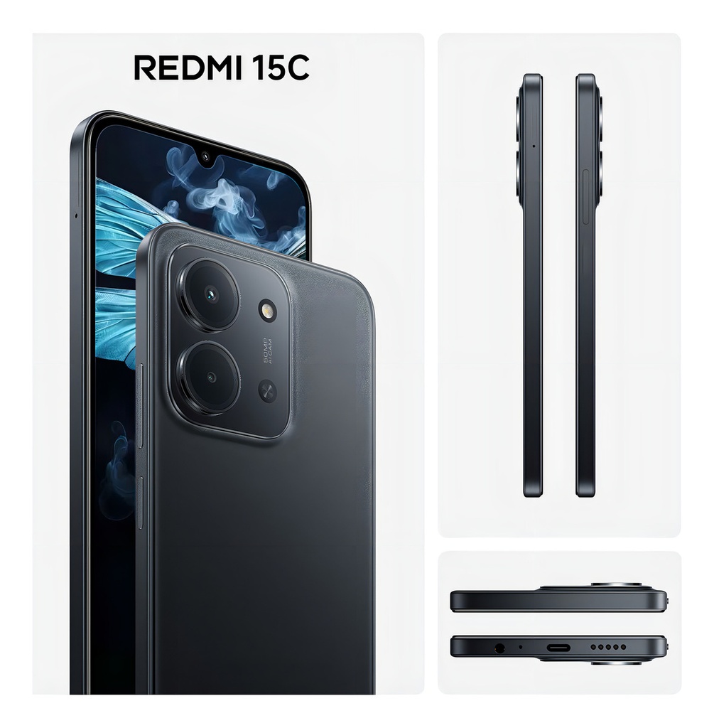 Celular Xiaomi Redmi 15c 256+8gb Ram Dual Sim Color Negro