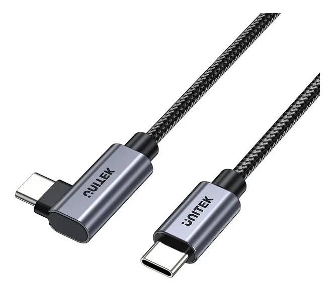 Cable Unitek Usb-c A Usb-c 90 Grados Pd 100w 1m Negro