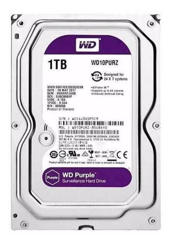 Disco Duro Interno Western Digital Wd Purple Wd10purz 1tb