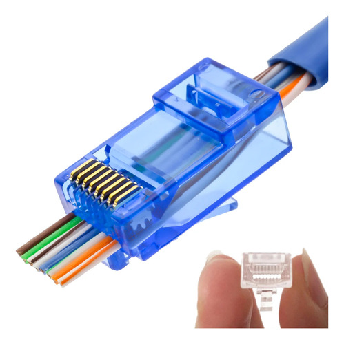 Conector Rj45 Pasante Cat5