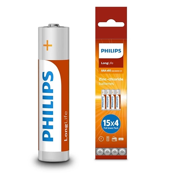 Pilas Philips Longlife AAA x 60