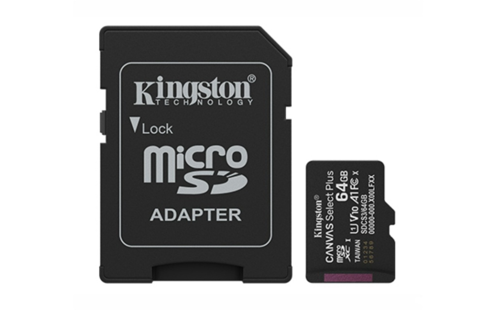 Memoria MicroSD Kingston Select Plus 64GB clase 10