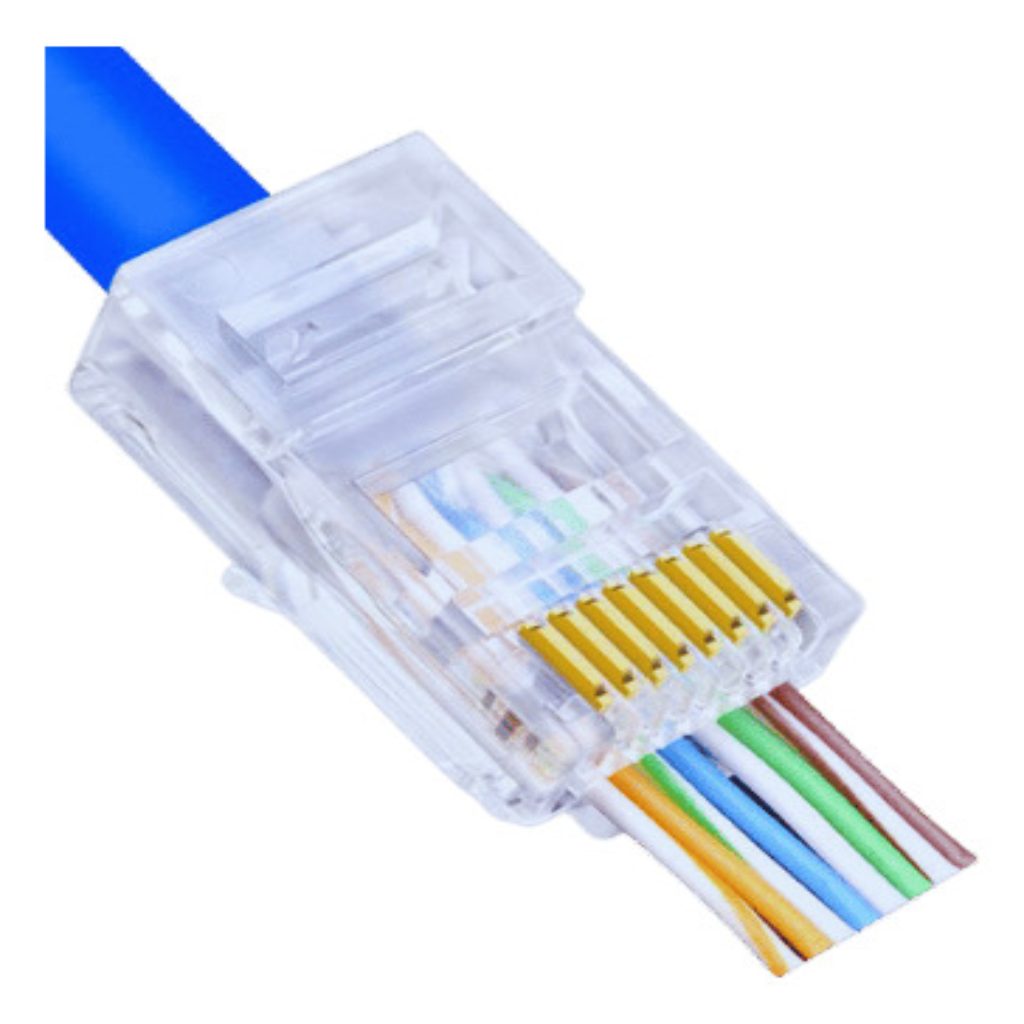 [RJ45-C-100] 100 CONECTORES RJ45 PASANTE CAT 5