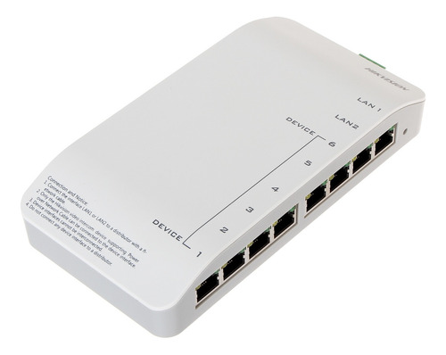 SWITCH POE 24V 6 + 2 UPLINK SIN FUENTE