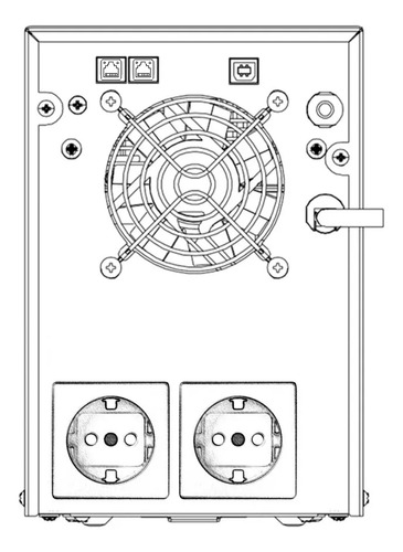 UPS Línea-Interactiva 2000VA/1200W Pantalla LCD Hikvision