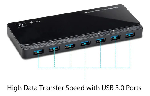 Hub USB 7 Puertos Carga Rápida