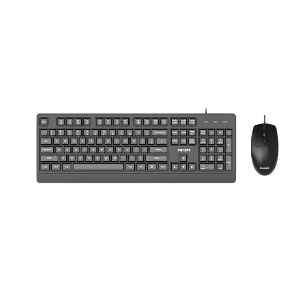 Combo Philips Teclado + Mouse Cableado Spt6247b