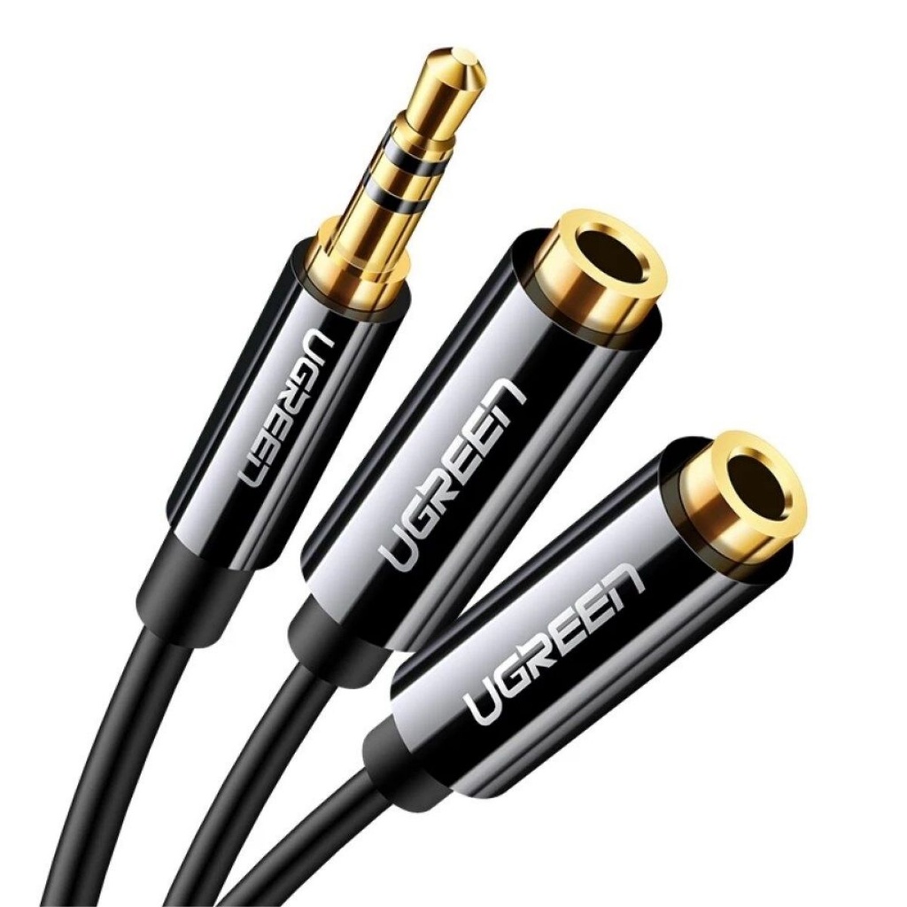 Adaptador Audio 3.5mm Macho A 2x3.5mm Hembra Ugreen