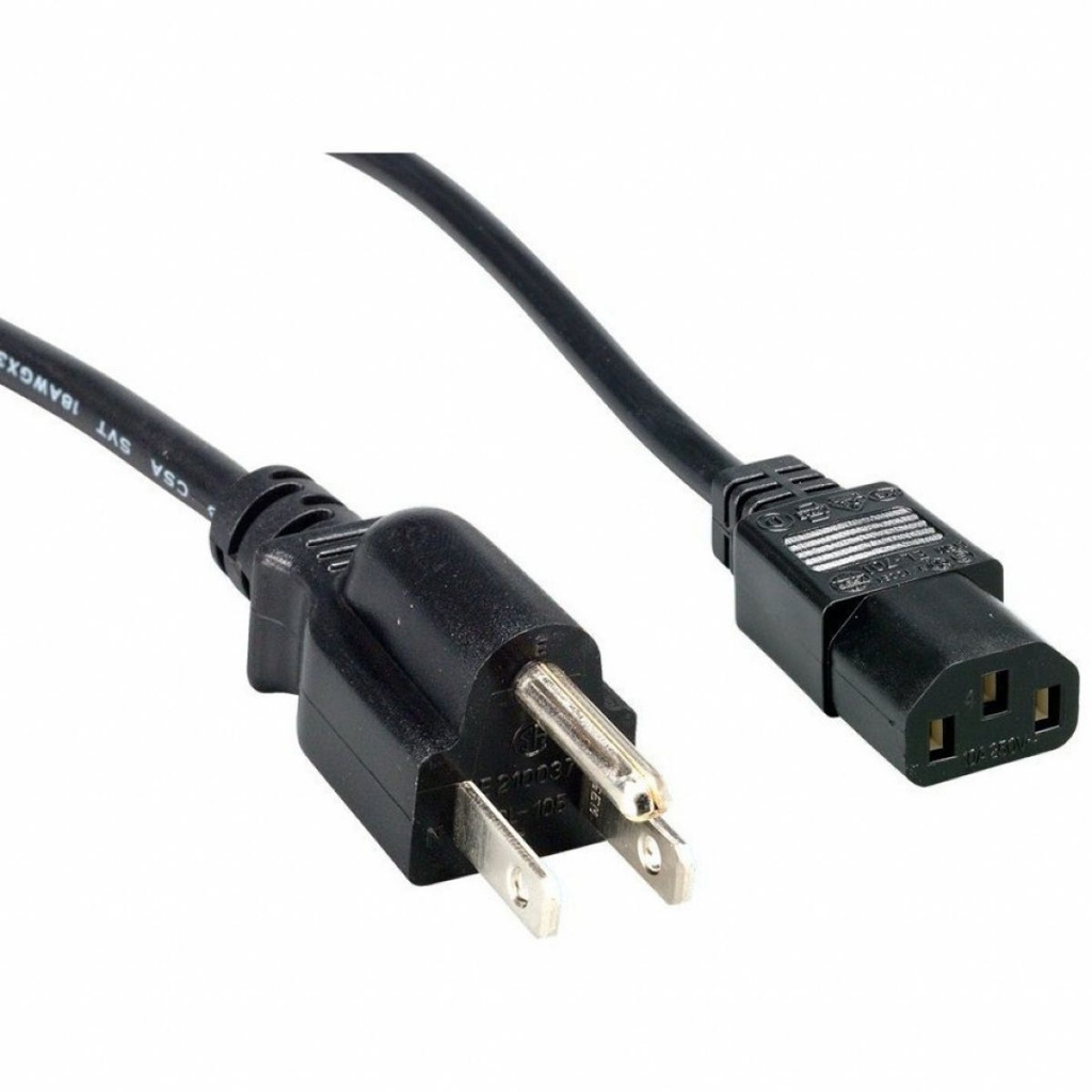 Cable De Poder Con Ficha Americana 1.2mts