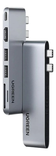 Concentrador USB-C a 2USB-A + HDMI + SD/TF + PD