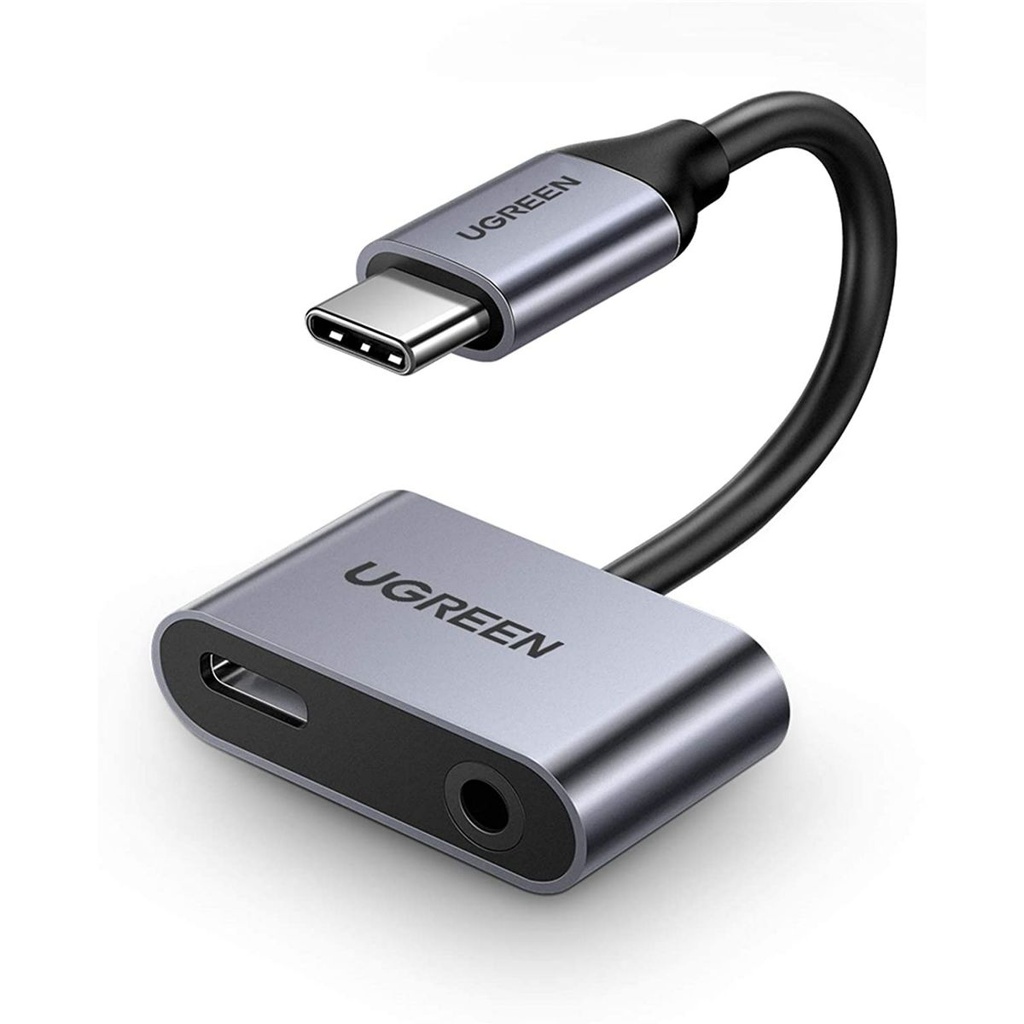 Hub Ugreen USB-C A 3,5mm/USB-C Hembra carga 30W