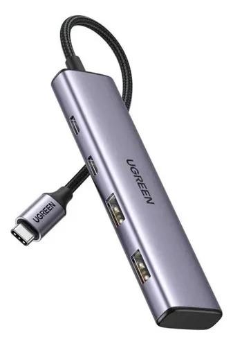 Hub USB-C 4 En 1 Con Protección Contra Sobretensión