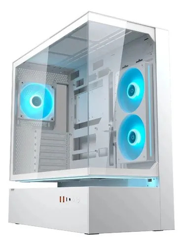 Gabinete Mid Tower Con Cristal Transparente Y LED