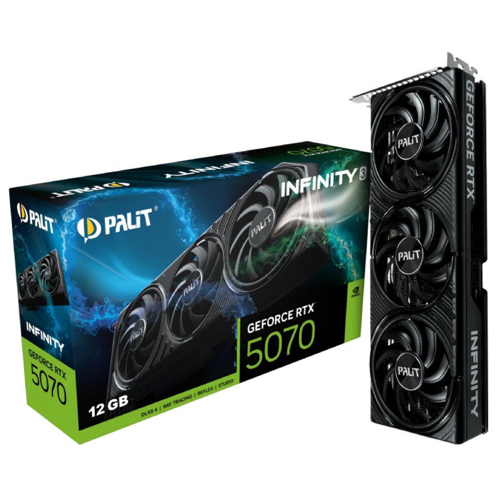 Tarjeta de Video NVIDIA GeForce RTX 5070 12GB GDDR7 Palit Infinity3