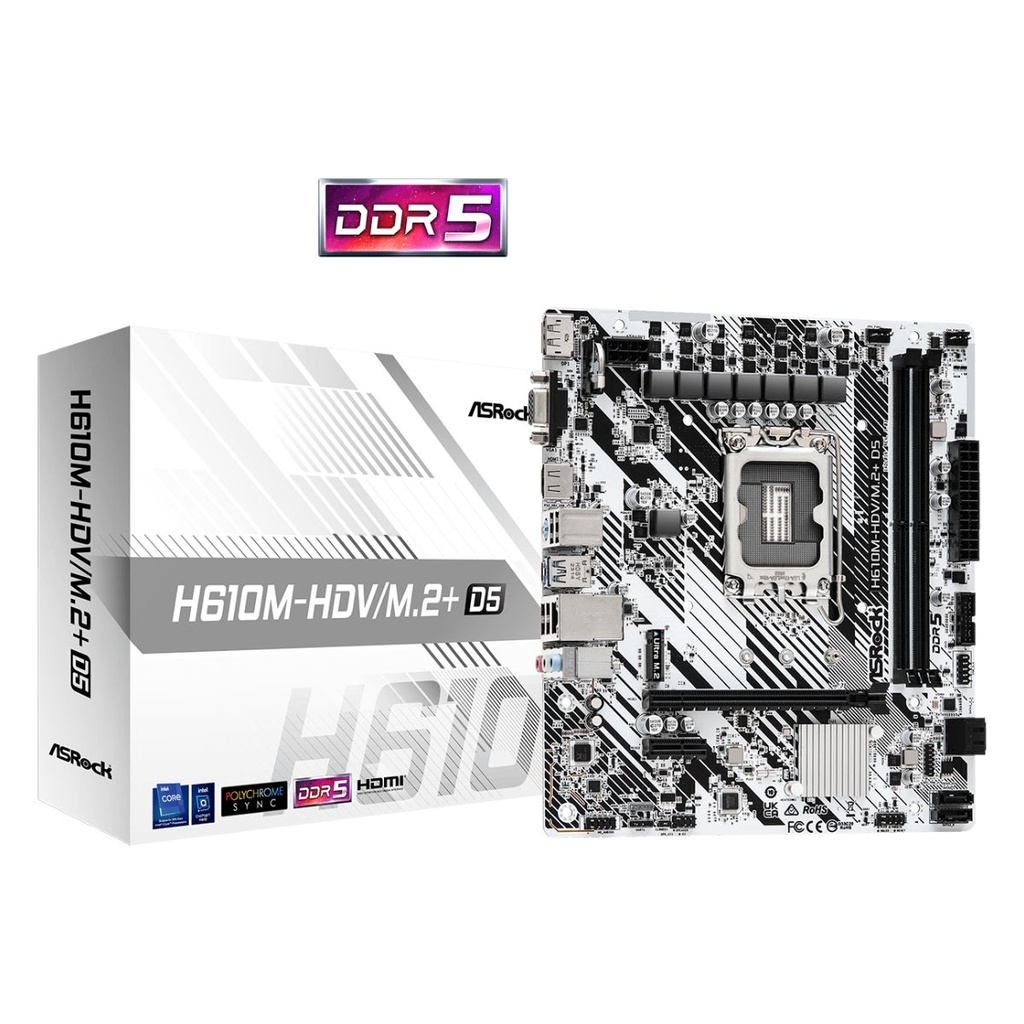 Placa Madre Asrock H610M-HDV/M.2+ Doble Banda
