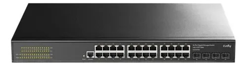 Commutador 24 Puertos Gigabit PoE+