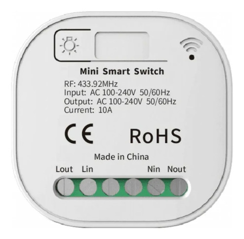 Receptor Controlador 1 Canal RF433Mhz