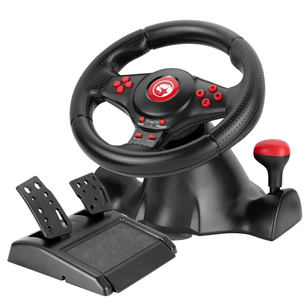 Volante Marvo Gt-903 Pc Ps4 Ps3 Xbox Switch Black
