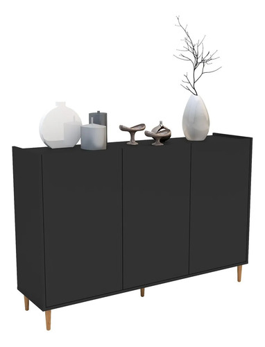 Aparador Negro 35x136x90 MDP
