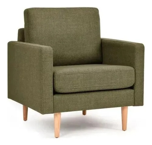Butaca Tokio Verde 80x86cm Tapizado Textil Sintético Rústico