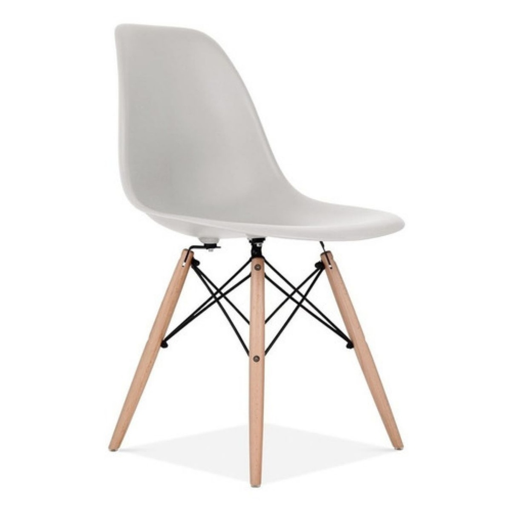Silla Gris Polipropileno Madera