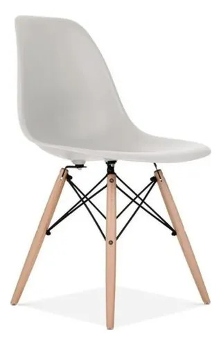 Silla Gris Polipropileno Madera