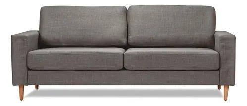 Sofá Lineal 3 Plazas Gris Unsi Furniture → Sofá Lineal 3 Plazas Gris