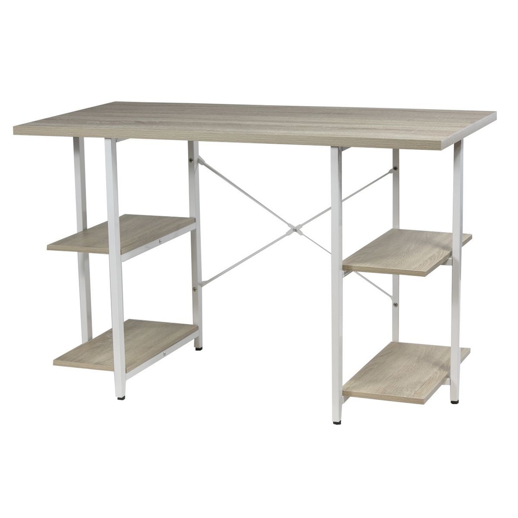 Escritorio 4 Estantes Blanco/madera