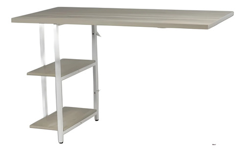 Escritorio Para PC Maderado/Blanco 120x60x76.5cm Metal/MDF