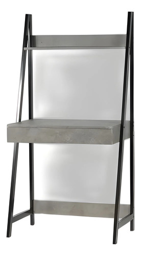 Escritorio Para PC Negro/Cemento 146.5x74x48cm Acero/MDF